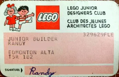 Junior Designer Club Membership Card (1980s)