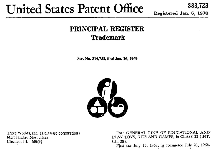 three worlds trademark for three worlds logo