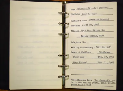 Shwayder Family Address Book - Richard (Weinir) Casserd