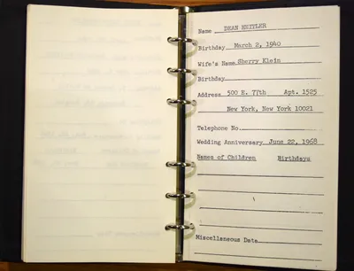 Shwayder Family Address Book - Dean Heitler