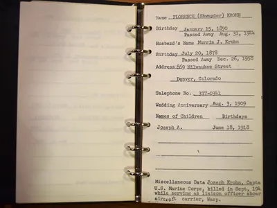 Shwayder Family Address Book - Florence (Shwayder) Krohn