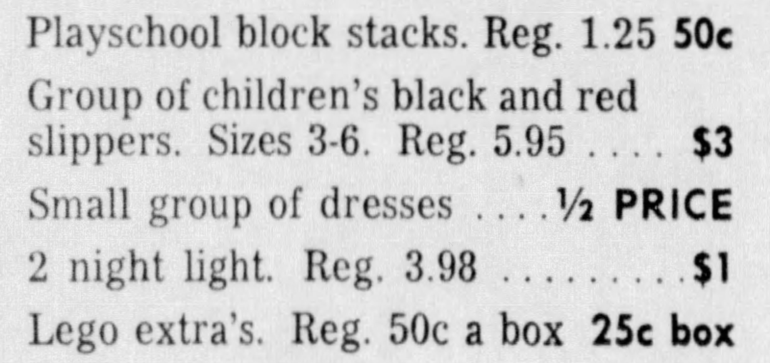 st cloud times, 50c Samsonite LEGO supplements at half price in 1963