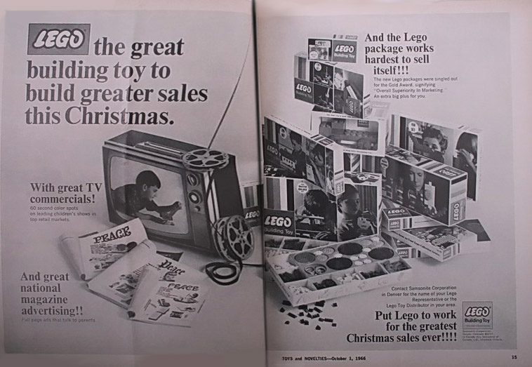 1966 toys and novelties magazine showing 1965+ sets and adverts