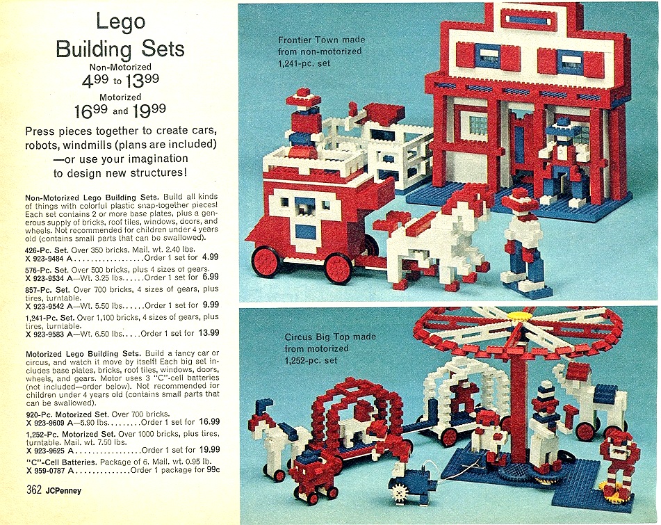 jcpenney catalog 1972 with red, white, and blue models