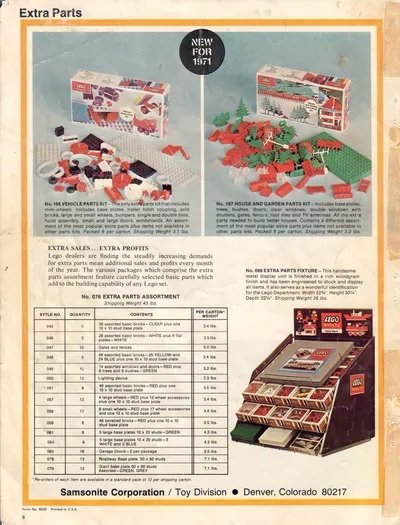 1971 LEGO Samsonite Dealer Catalog