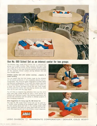 060 Jumbo Brick School Set Instructions
