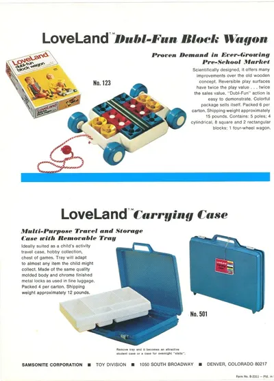 1967 LoveLand Toys Dealer Catalog Page
