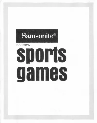 Samsonite Decision Sports Games Brochure