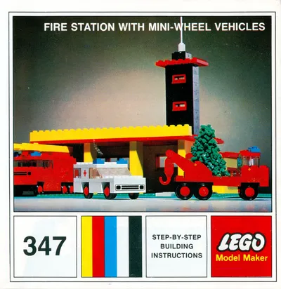 347 Fire Station With Mini-Wheel Vehicles Instructions - 0