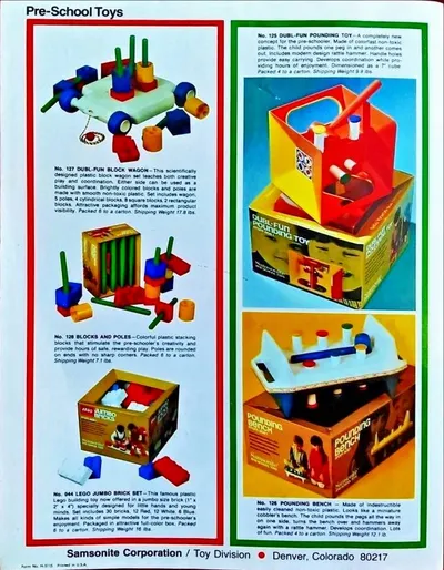 1970 Dealer Catalog (Jumbo Bricks & Other Samsonite Toys)