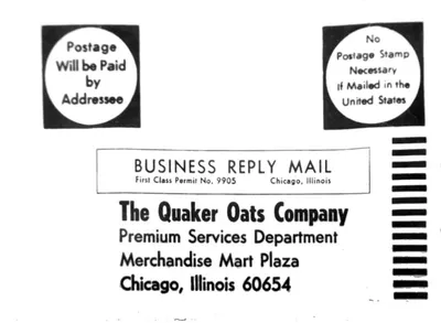 Quaker Oats (LIFE) Quality Evaluation Card