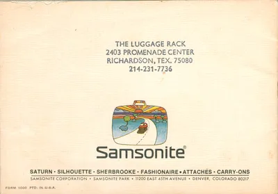 The Samsonite Travelers Handbook