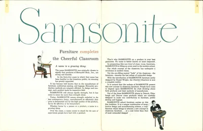 1956 Samsonite Classroom Furniture Catalog