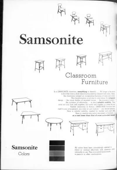 1958 Samsonite Classroom Furniture Catalog