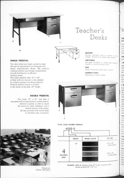 1958 Samsonite Classroom Furniture Catalog