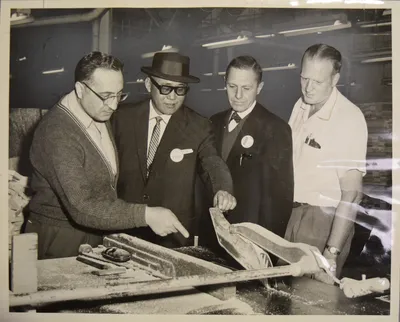 1959 Press Photo - Shwayder Bros., Inc. Denver Plant Ripsaw Jig