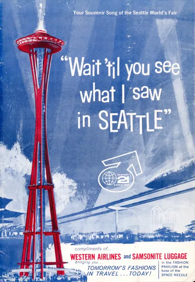 Western Airlines / Samsonite Luggage Seattle World's Fair Pamphlet