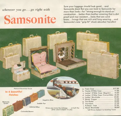 Samsonite Retailer Order Brochure ("The Luggage That Can 'Take It'")