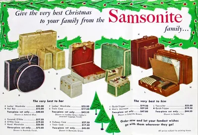 Samsonite Streamlite Christmas Brochure (Gimbels)