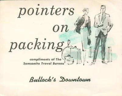 Samsonite Travel Bureau "Pointers on Packing" Guide