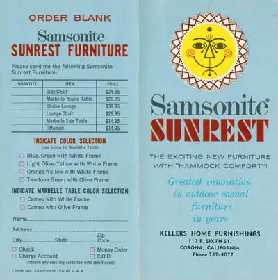Samsonite Sunrest Brochure