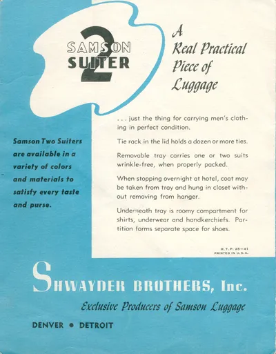 Samson 2-Suiter Packing Instructions/Guide