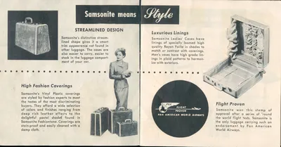 Samsonite Luggage Brochure "Strong Enough to Stand On"