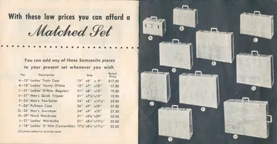 Samsonite Luggage Brochure "Strong Enough to Stand On"