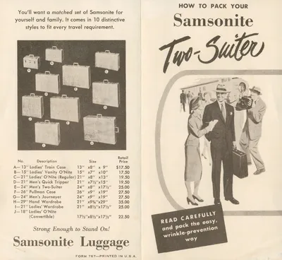 How to Pack Your Samsonite Two-Suiter Guide/Instructions