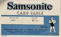 Cover: Samsonite Card Table Tag
