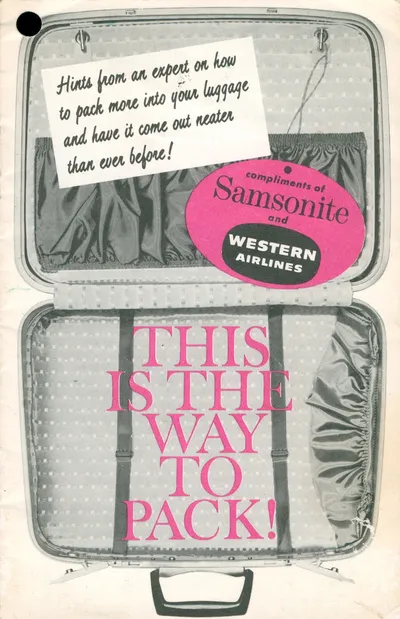 Samsonite Silhouette Western Airlines Packing Guide