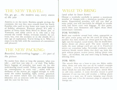 "A Talent For Travel" Samsonite Luggage Brochure