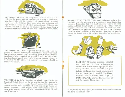 "A Talent For Travel" Samsonite Luggage Brochure