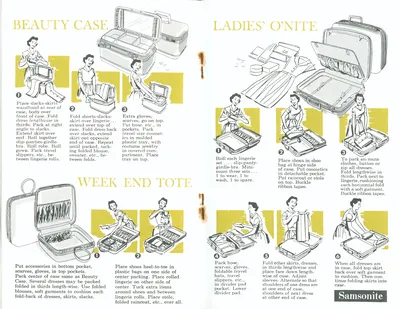 "A Talent For Travel" Samsonite Luggage Brochure