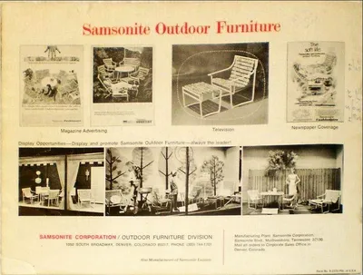 Samsonite Outdoor Furniture 1967 Dealer Catalog