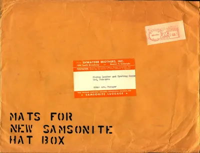 Hat Box Ad Mat Envelope (1954)